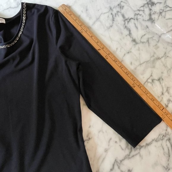 Gerry Weber Collection round neck black jersey w/ bead detail -Size 10 - Picture 6 of 10